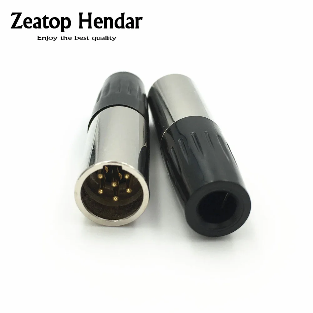 

10Pcs Mini XLR 6 Pin Male Plug 6-Pin XLR Audio Microphone Connector MIC for Cable Soldering Straight