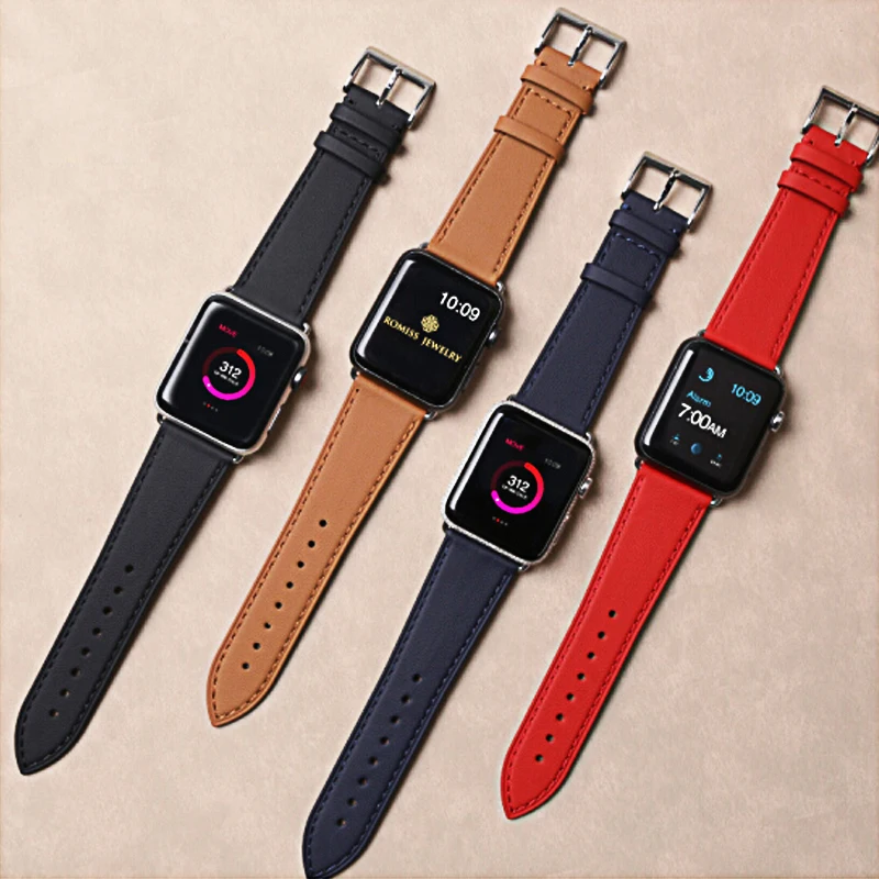 

Genuine Leather bracelet for apple watch band 4/3 strap 42mm 38mm Single Tour correa watchstrap for iwatch belt 4/3/2/1 44m 40mm