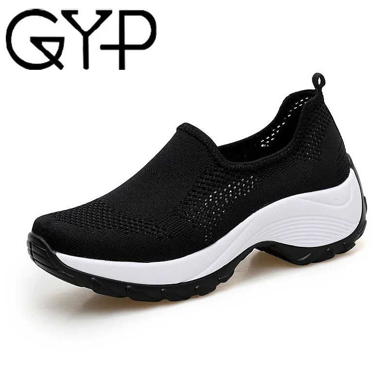 GYP Height Increasing Women Running Shoes 2018 New Summer Sports Sneakers Female Mesh Walking Shoes Plus Size 42 YC-295