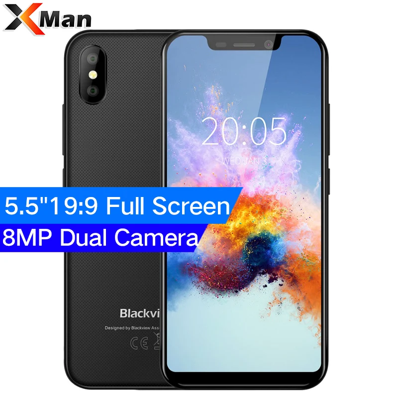 Blackview A30 19:9 полный экран 8 1 &quotAndroid 5 Dual сзади камера 4 ядра 2500 мАч 2 ГБ оперативная
