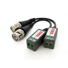 AHWVSE 2pcs 3000FT Distance UTP Video Balun Twisted CCTV Balun Passive Transceivers BNC Cable Cat5 CCTV Adapter