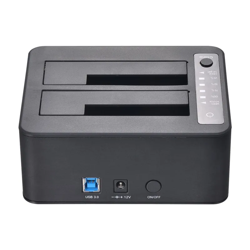 Uneatop UT5520B USB 3.0 для двойного SATA III (на 6 Гбит / с) клон HDD Док-станция Дубликатор копир с функцией автономного клона Uneatop UT5520B USB 3.0 для двойного SATA III (на 6 Гбит / с) клон HDD Док-станция Дубликатор копир с функцией автономного клона