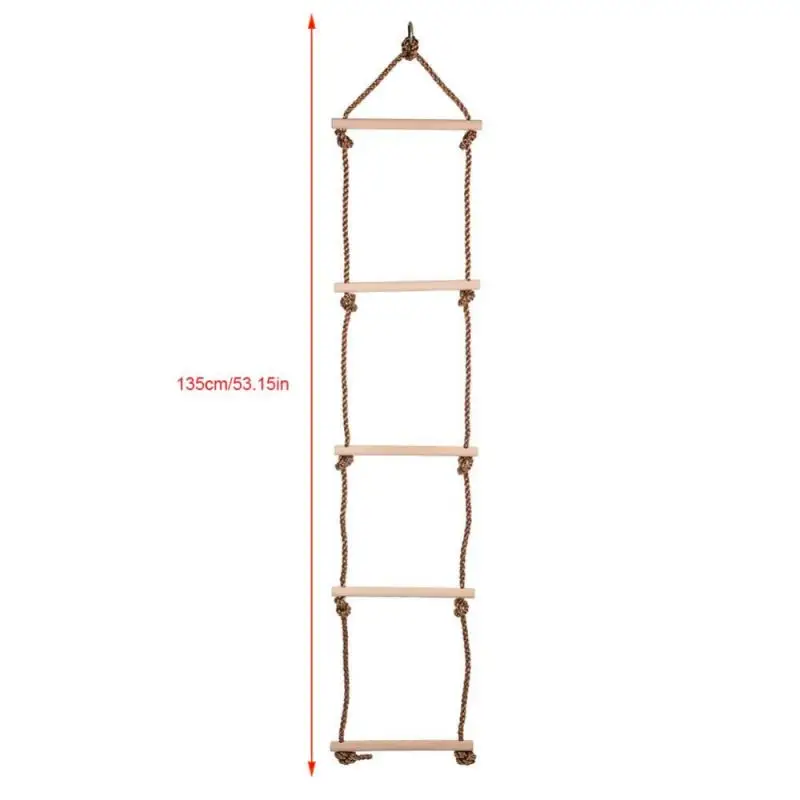 Kids Climbing Rope Ladder Swing Indoor And Outdoor 5 Rungs Climb Hang Ladder For Kids Garden Game Sports Toys Exercise Equipment