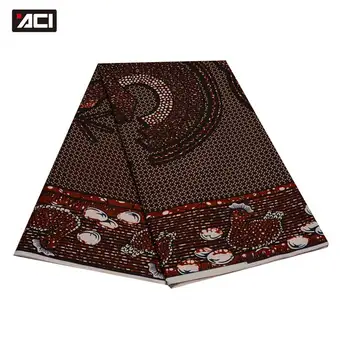 

ACI Cheaper African Ankara Fabrics African Wax Prints Tissu 6 Yards/Piece Guaranteed Wax Block Prints Fabric For African Cloth