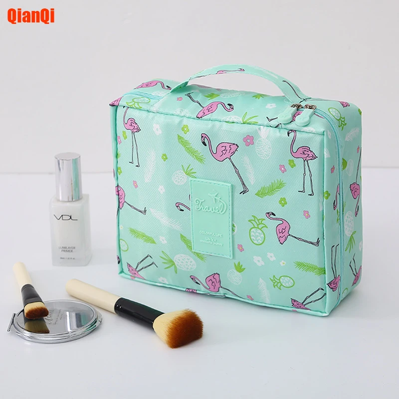  QianQi Multifunction travel Cosmetic Bag Neceser Women Makeup Bags Toiletries Organizer Waterproof 