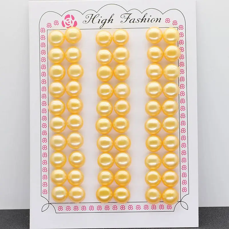 

Yellow Button pearl natural pearl 3mm -- 12mm Yellow color button pearl