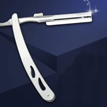 Нож для бритья с медведем, складывающиеся прямые бритвы из нержавеющей стали, для удаления волос, бритва для бровей, Профессиональная парикмахерская, руководство для волос