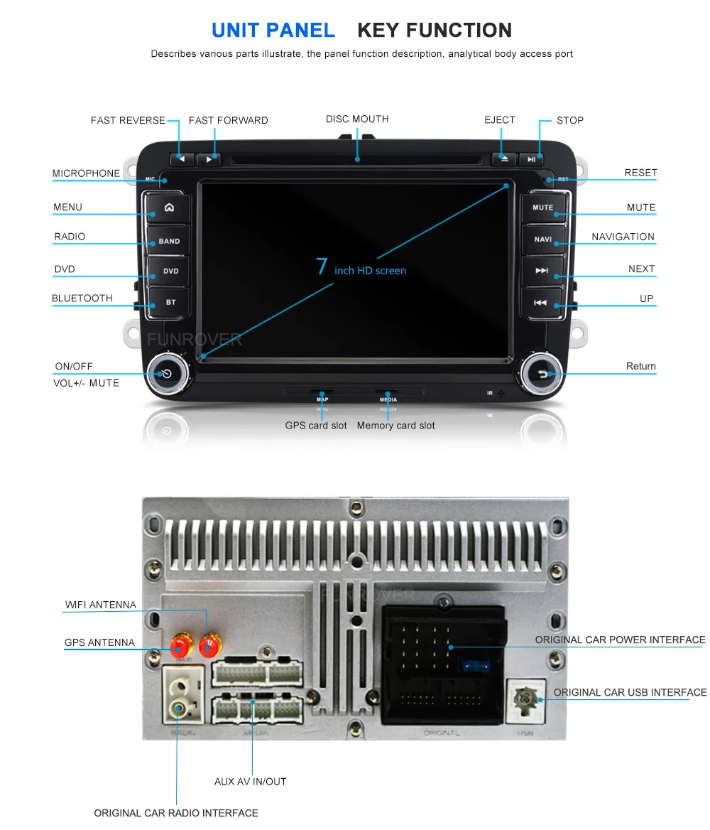 Discount Quad Core 7 inch 1024*600 Android 6.0  Car DVD GPS Radio for VW Golf 5 6 Polo Passat Jetta Tiguan Touran Skoda Octavia Seat Wifi 14
