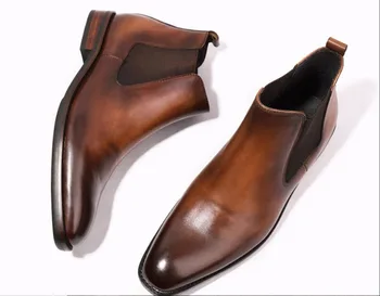 

Borgues Man Martin Boots Autumn Winter Motorcycle Boots Men Dress Ankle Boots Retro Roman Tactical Work Booties For Male