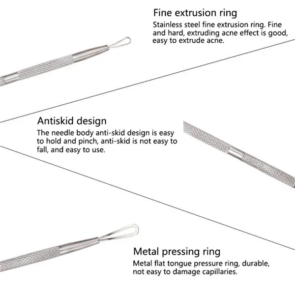 Двухголовые иглы для акне из нержавеющей стали прибор для удаления угрей пятнистости инструмент для ухода за кожей