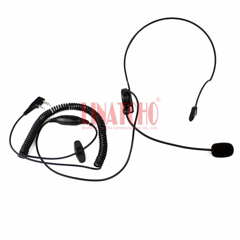 behind the neck motorcycle VOX PTT tactical headset 2 pin for baofeng wouxun walkie talkie 4