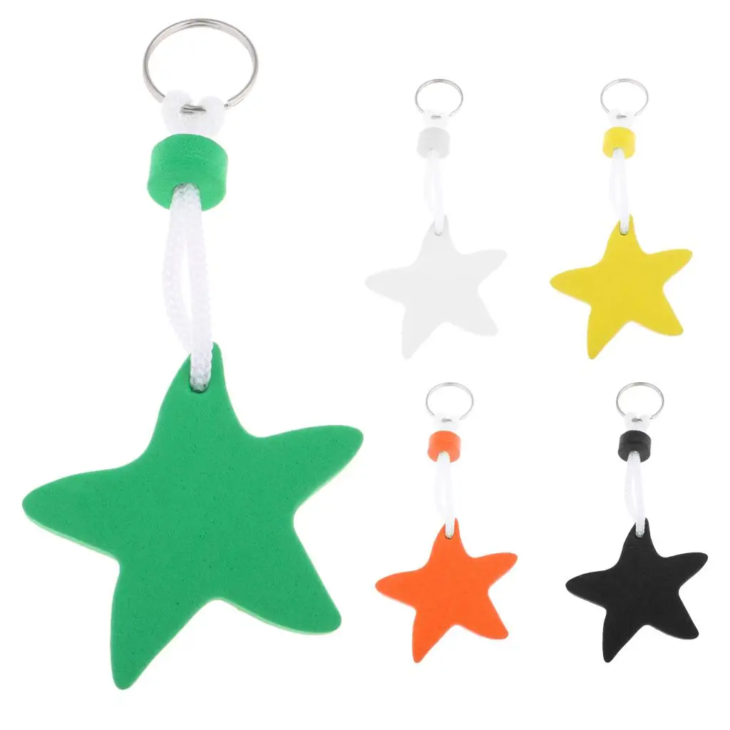 

1 Pcs Star Shaped Floating Keychains EVA Foam Float Buoy Key Ring Keyrings Key Lanyard Yachting Sailing Boating