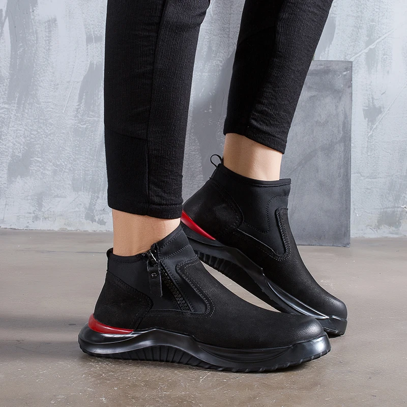 

Men Casual Boots Shoes Natural Leather Fashion Male Shoes Durable 2018 New Design Mans Ankle Booties