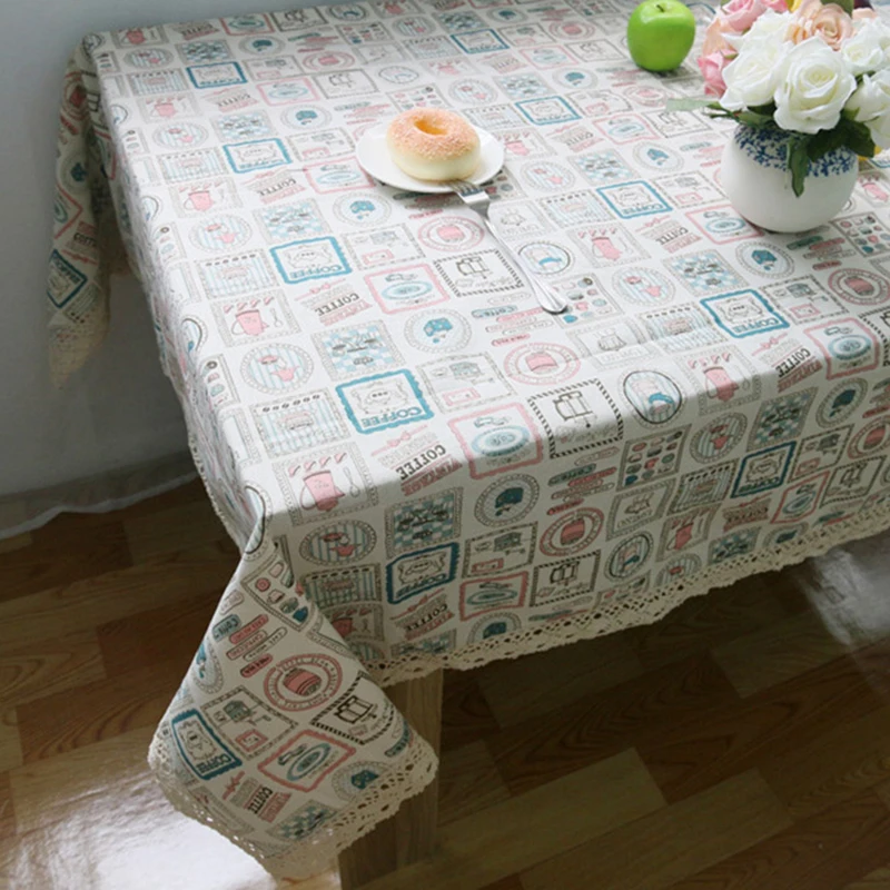 GIANTEX скатерть из хлопка и льна, кружевная скатерть, прямоугольные скатерти, скатерть для обеденного стола, обрус Tafelkleed mantel mesa nappe