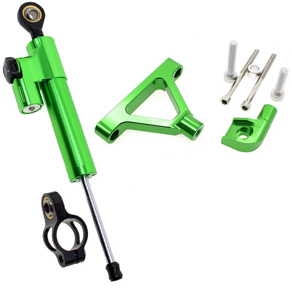 

For Kawasaki ZX6R 2007 - 2008 CNC Aluminum Motorcycle Stabilizer Damper Steering Mounting Mount Bracket Holder Support Kit Set