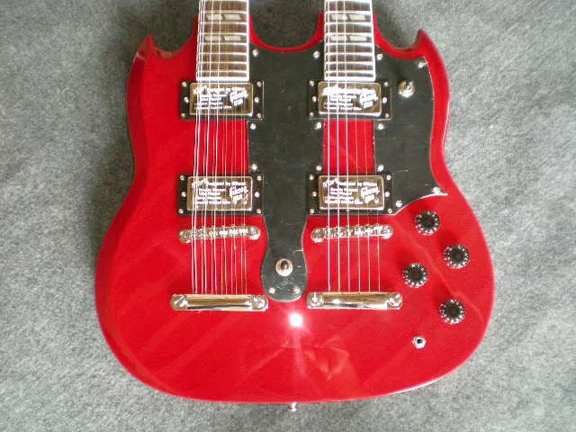 

2019 replica guitar kit new arrival electric guitar high quality guitare electrique double neck made in China guitare electrique
