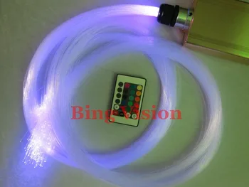 

DIY 198 pcs fiber optic star ceiling kit with 16 color 16w RGB led illuminator , + PMMA optic fiber + 24 key IR remote