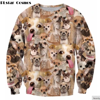

PLstar Cosmos 2018 New Fashion Men Women Long sleeve Sweatshirt Lovely Dog 3d print casual Hoodies Brand clothing free shipping