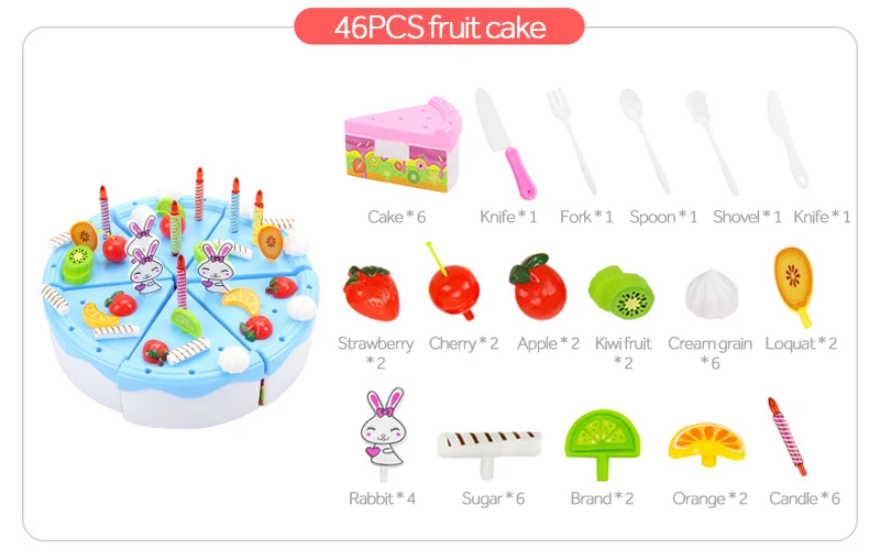39-103 шт. претендует Кухня имитация Еда кекс играет с резать праздничный торт Комплектов Играть дома игрушек для детей девочек