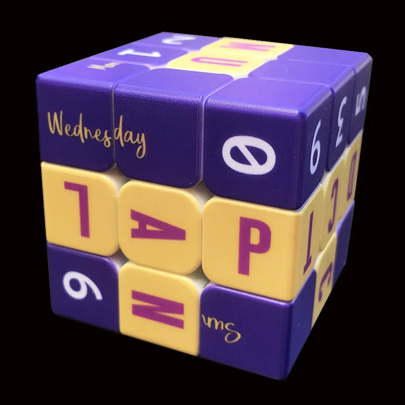 

Calendar Print Time Magic Cube 3x3x3 neo magico cubo Speed Puzzle Toy Educational Toys for Children 6 Years Old