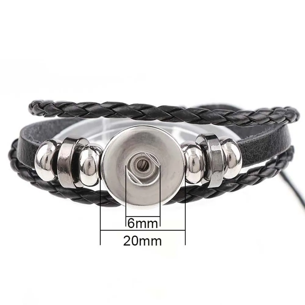Punk-Black-Snap-Bracelet-12-Constellation-Bracelets-Horoscope-Anchor-Leather-Snap-Button-Bracelet-for-Jewelry-Snap (1)
