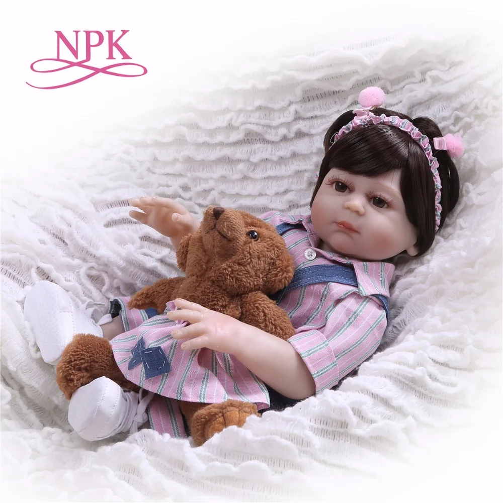 

NPK 19 Inch full body soft silicone bebes Reborn Baby Doll Touch Real fashion children's day gifts toys Baby Doll New Designed