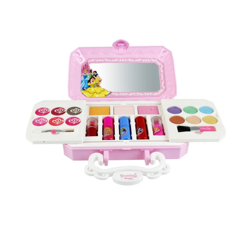 

Disney Princess Elsa Pink Cosmetics 23pcs Set Toy Make Up Kits Cute Play House Children Gift Cosmetics Kids Girls Makeup Toys