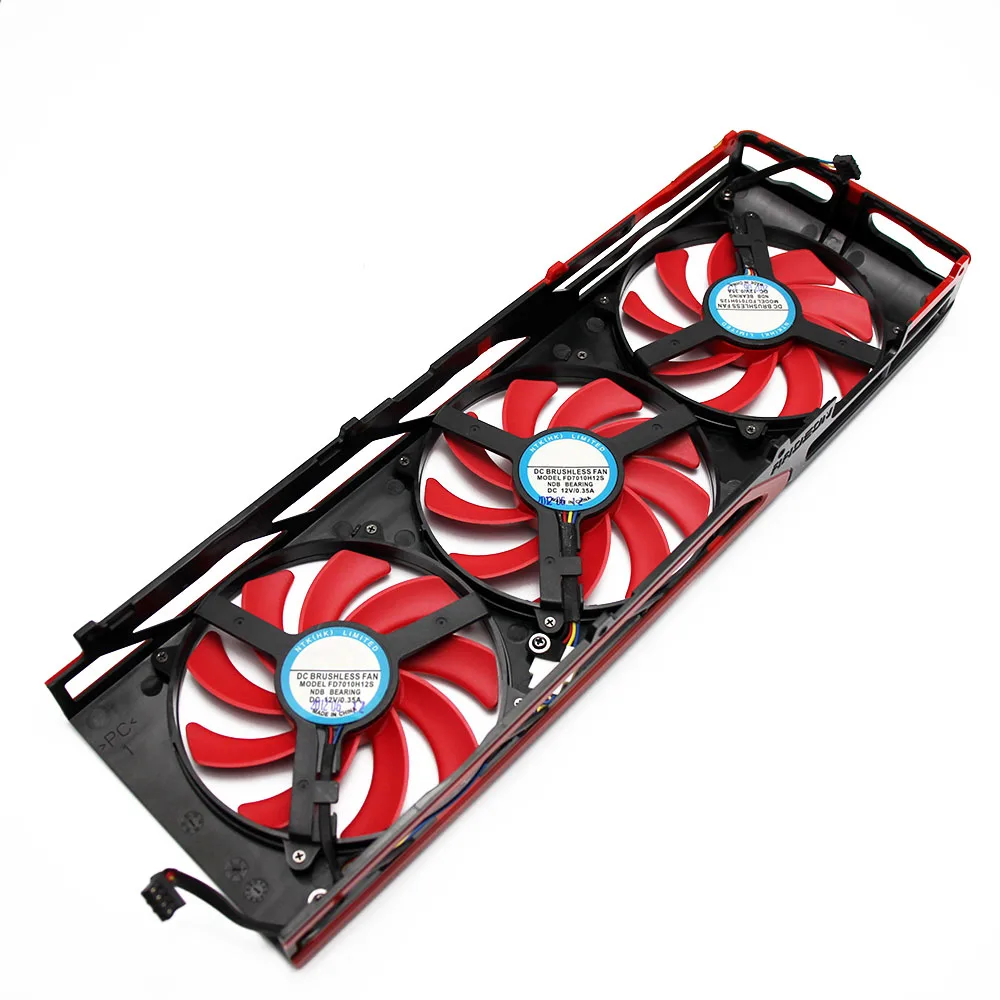 FD7010H12S DC 12 V 0, 35A 4Pin 4 Draht Dreibettzimmer вентилятор эрзац меха для AMD ATI Radeon HD7990 HD 7990 Графика Grafikkarte Lufter