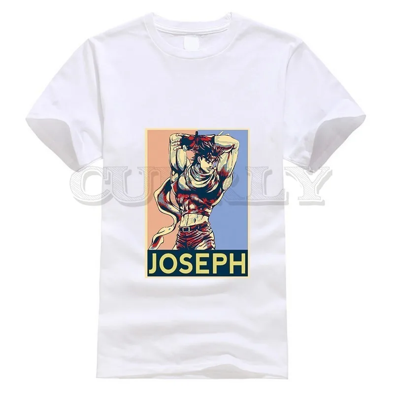 

2019 New T-shirt Print Jojo Bizarre Adventure Thsirt Japan Anime Cartoon Fashion Summer Dress Men Tee Funny T Shirt Cozy