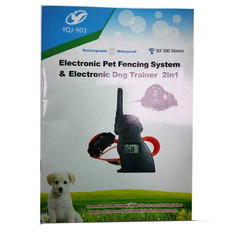 New 2 in 1 Rechargeable 500m Remote Electronic Dog Training Collar With Electronic Dog Fence Pet Containment System Pet Tool Set