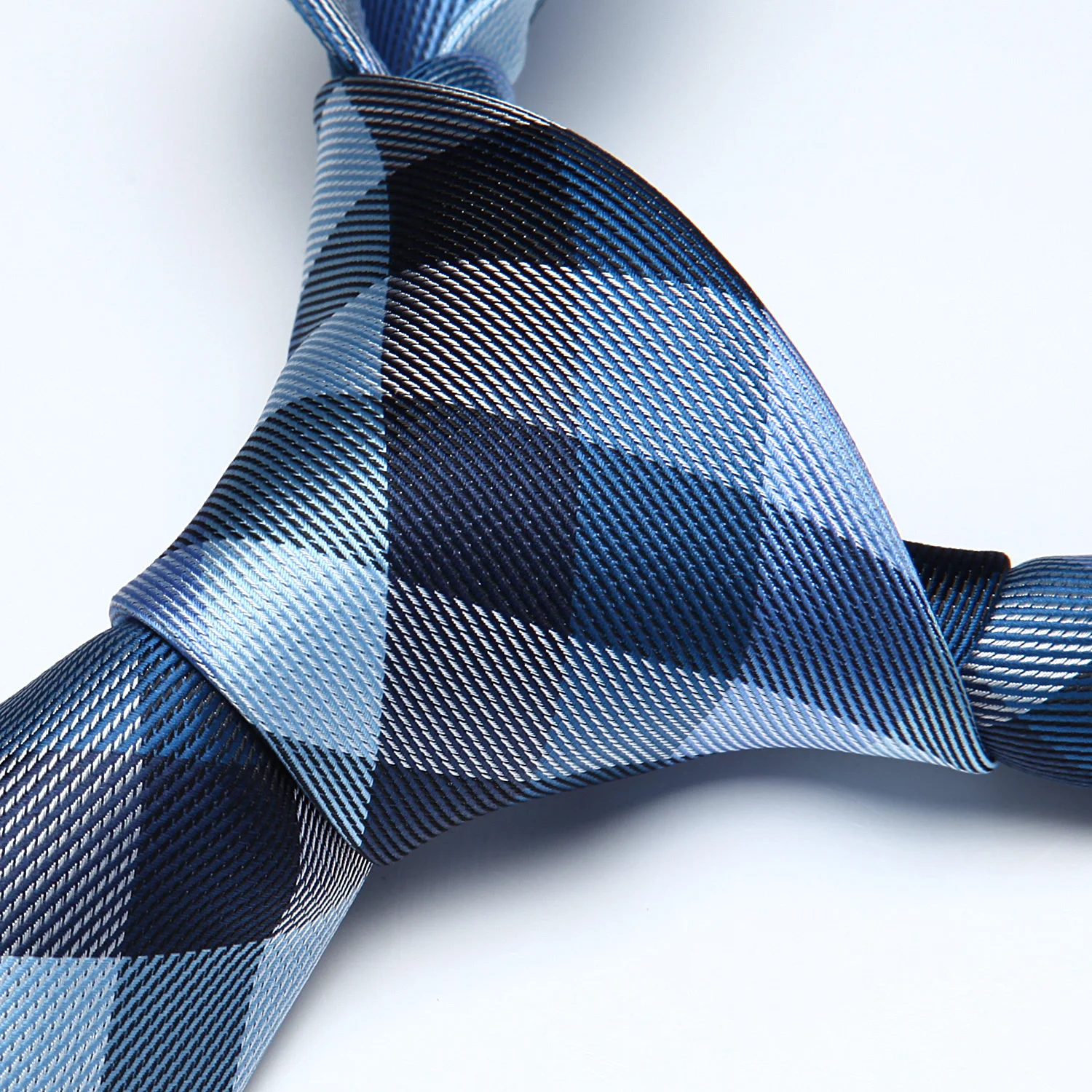  Party Wedding Classic Pocket Square Tie TC804V8S Blue White Check 3.4