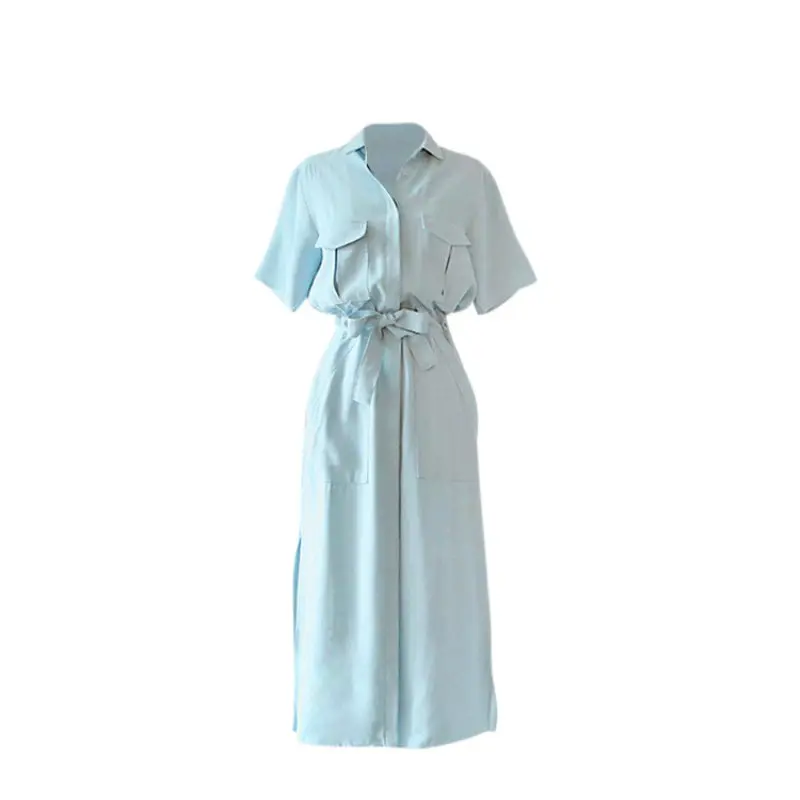 

Summer Women Fashion Sweet Bow-knot Dress Ladies Short Sleeve Strap Solid Cute Clothes Dress With Blet