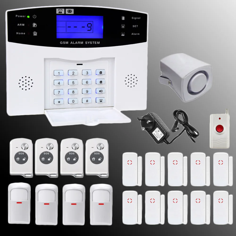 

Wireless GSM Home Security Burglar Alarm System Auto Dialer Touch Keypad Support Multi Remote Controllers Alarm with Doorbell
