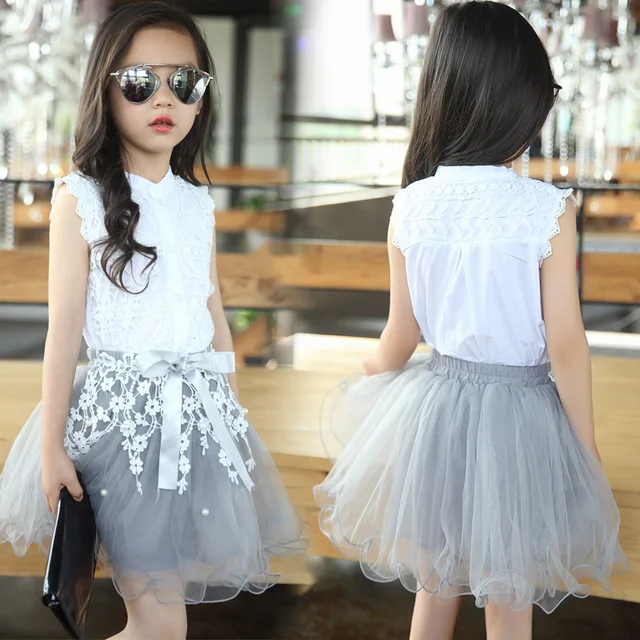 New Clothing Sets Princess White T Shirts Lace new clothing sets princess white t shirts lace