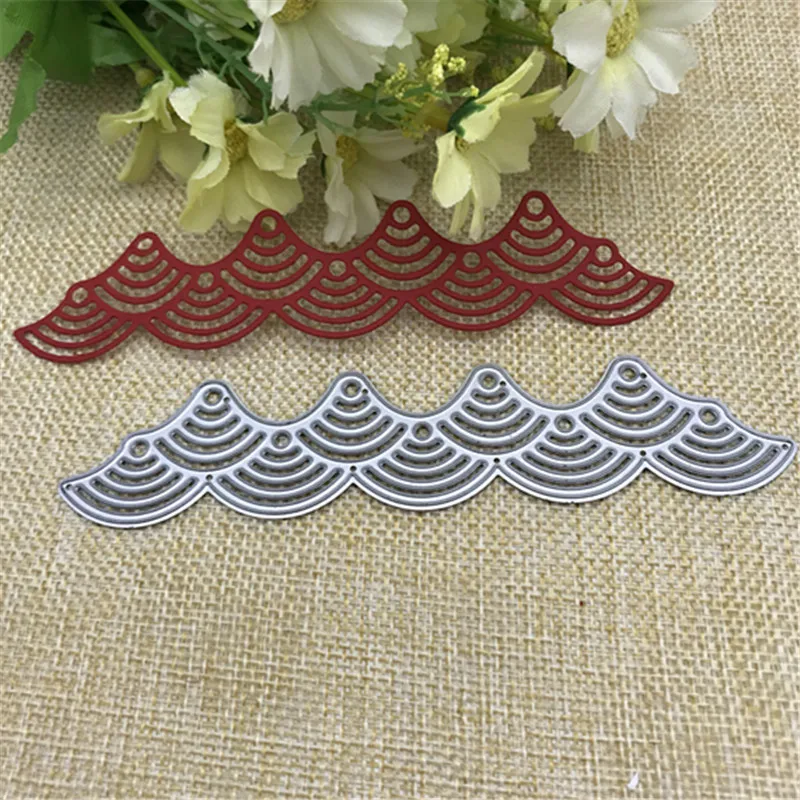 

METAL CUTTING DIES cut knife mold wave lace edge background Scrapbook paper craft knife mould blade punch stencils dies