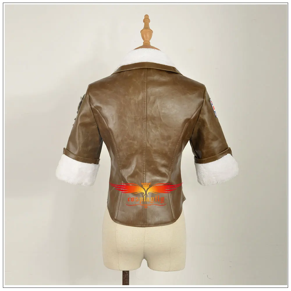 OW Over and Watch Tracer Lena Oxton Brown Jacket Coat Only Cosplay Costume For Adult  