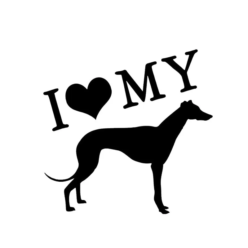 14 см * I Love My Pet Greyhound украшение для стекла автомобиля крутая графическая