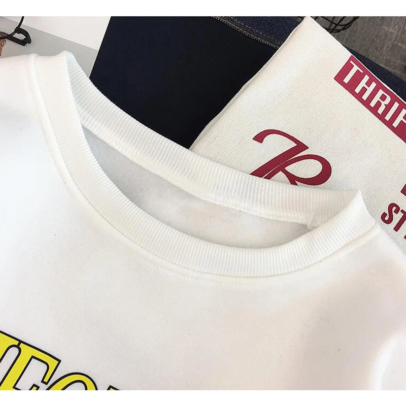 Fannic Women Loose Sweatshirt Restore School Thickening Warm Printing Round Neck Solid Hoodie Sweatshirt Feminine Hoodies Fannic Women Loose Sweatshirt Restore School Thickening Warm Printing Round Neck Solid Hoodie Sweatshirt Feminine Hoodies