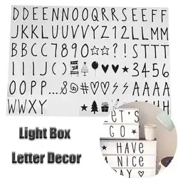 Лидер продаж световой короб письма световой короб с буквенным принтом смайлик, пригодный для A4 A5 кинематический световой короб Кино с