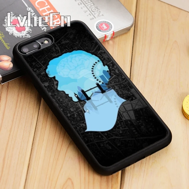 

LvheCn Sherlock Holmes Silhouette London Phone Case Cover For iPhone 5 5s SE 6 6s 7 8 10 X Samsung Galaxy S6 S7 edge S8 S9 plus