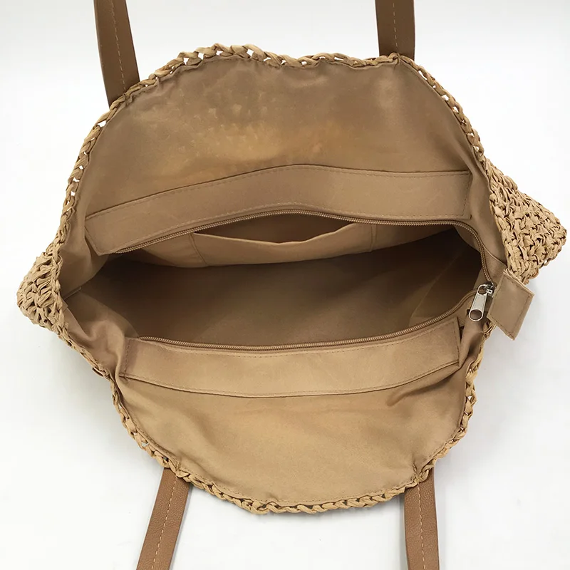 REREKAXI круглая женская сумка ручной работы сумка на плечо богемные летние пляжные сумки Плетеная соломенная сумка большой емкости Женская дорожная сумка