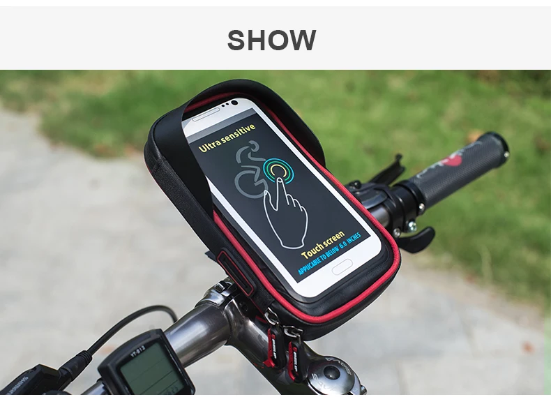 Сумки для велосипедов велосипед велосипедный телефон сумка непромокаемые ТПУ сенсорный экран 360 Rrotation сотовый телефон держатель MTB рамка