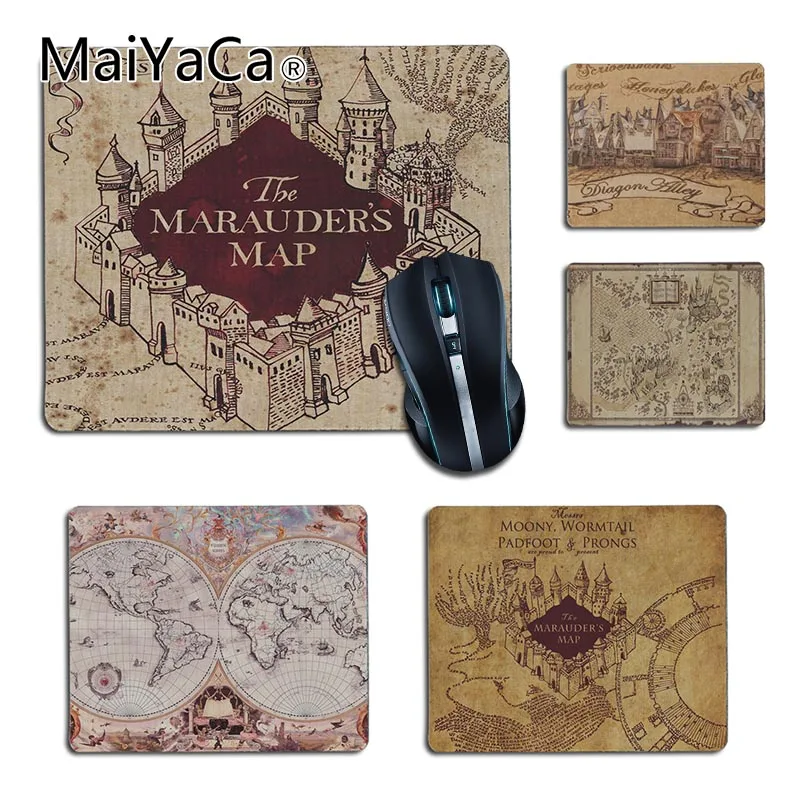 

MaiYaCa Funny Harry Potter Marauders Map Comfort small Mouse Mat Gaming Mouse pad Size 25x29cm 18x22cm Rubber Mousemats