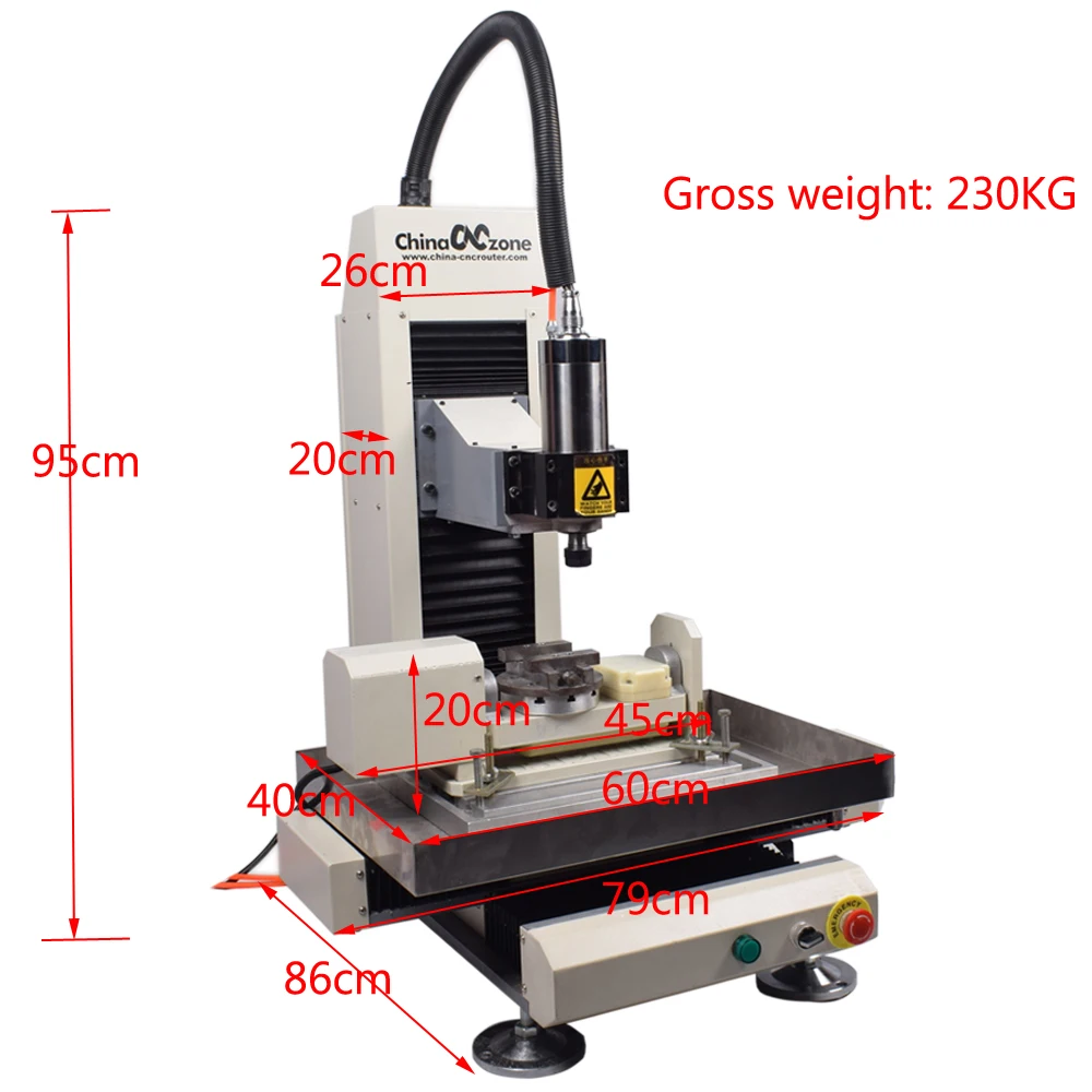 Сталь CNC 5 оси 2.2KW стальная металлическая структура 3040 фрезерный станок для гравировки/резки алюминия, меди, стали