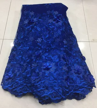 

African Lace Fabric 2019 High Quality Nigerian Lace Fabrics Tissu Africain Guipure Embroidery French Tulle Lace Fabric ZA35