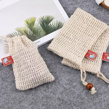 

1PC Saver Pouches Bath Soap Mesh Bag Durablel Natural Sisal Shower Soap Bag