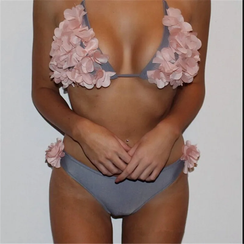 

Bikinis Women Swimsuit Push Up Swimwear Cactus Brazilian Bikini Set Bandage Flower Patchwork Summer Beach Bathing Suit Biquini