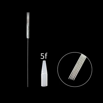 

100pcs 5F Tattoo Needles Tips For PMU Eyebrow Tattoo Machine Pen Permanent Makeup Microblading Needles For Small Tattoos