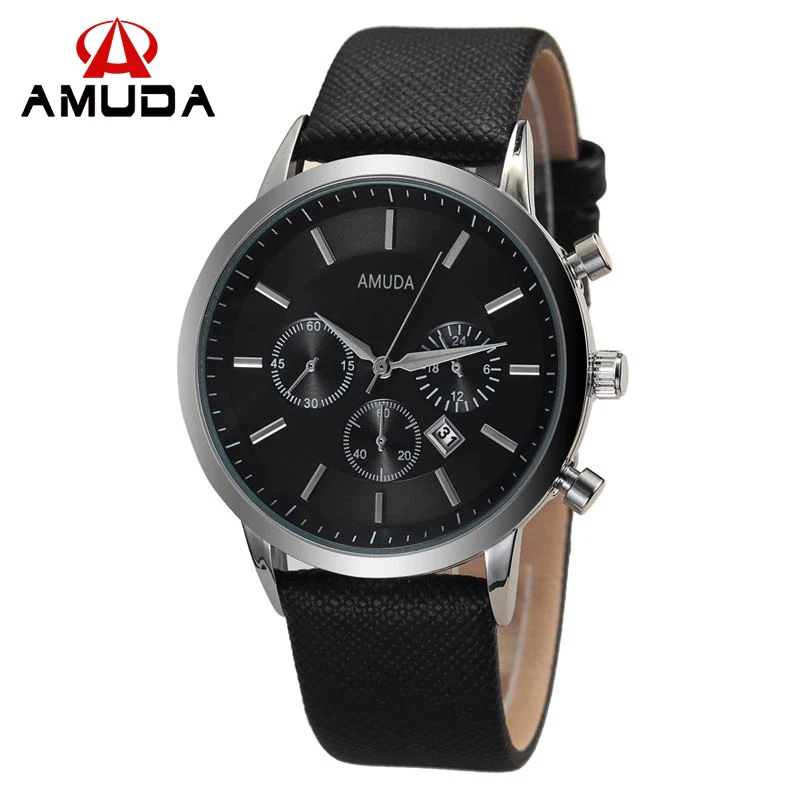 

Luxury Brand Amuda Men Quartz Watches Genuine Leather Waterproof Casual Wrist watches for Man Sport relojes Outdoor Clock