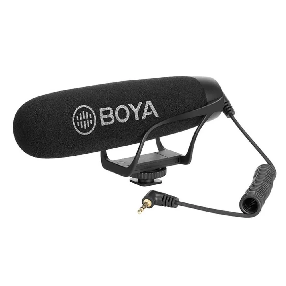 

BOYA BY-BM2021 Super Cardioid gun shape video microphone for DSLR Camera Camcorder with both TRRS and TRS audio connector cable